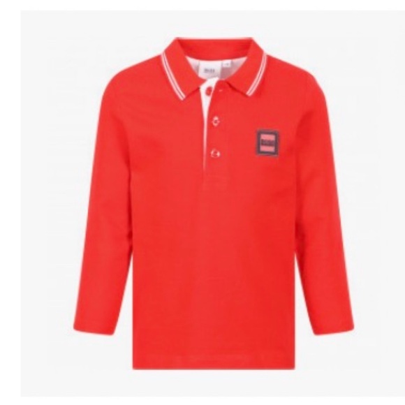 Hugo BOSS Logo Long-Sleeved Polo Shirt